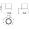 Стакан для ванной GAPPO G309 G30906-8 белый/хром